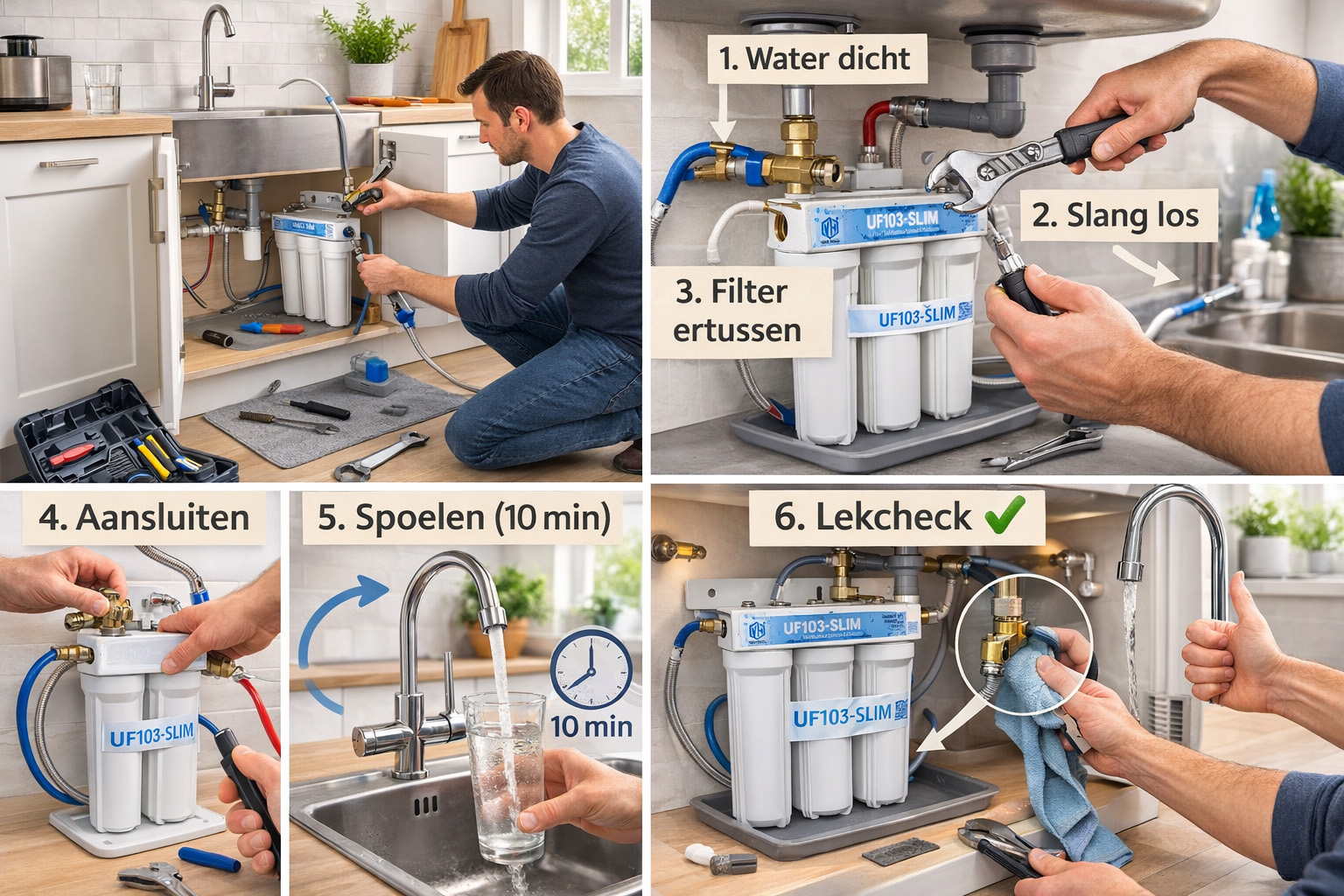 Hulp bij het installeren van een waterfilter